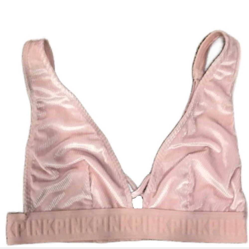 Victoria’s Secret PINK triangle velvet bralette